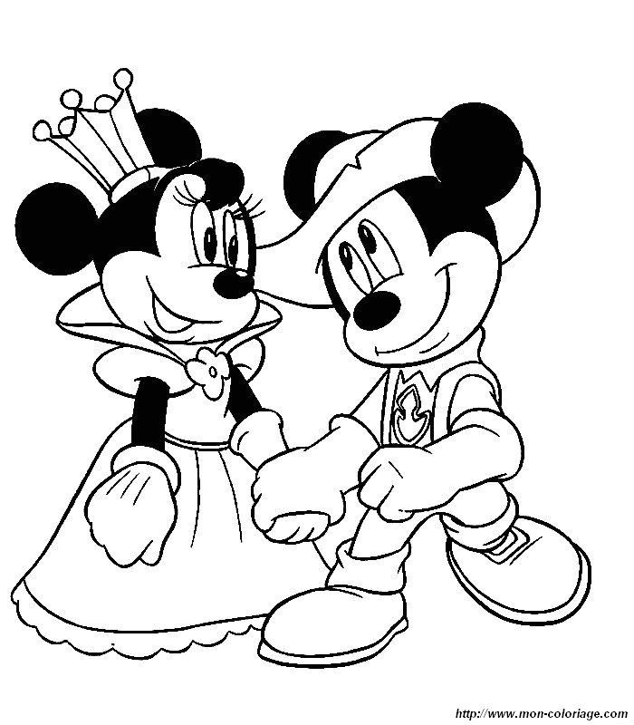 ausmalbild micky und minnie